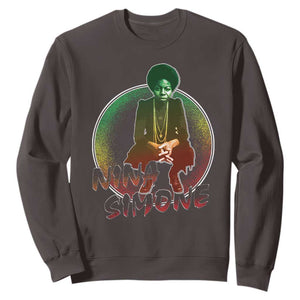 Nina Simone Sweatshirt Black Women History Pride TS09 Dark Chocolate Print Your Wear