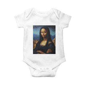 Black Women Pride Baby Onesie Melanin Mona Lisa Afro Queen Aesthetic Black History TS09 White Print Your Wear
