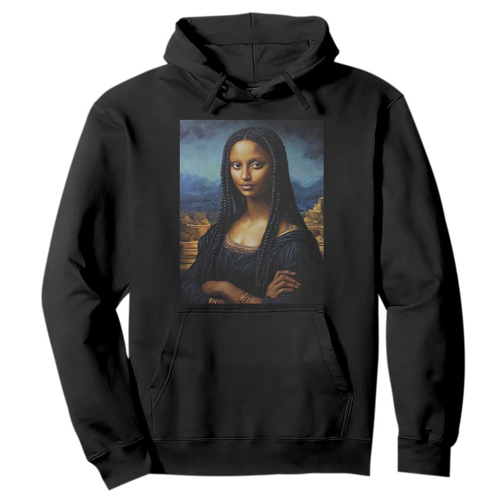 Black Women Pride Hoodie Melanin Mona Lisa Afro Queen Aesthetic Black History TS09 Black Print Your Wear