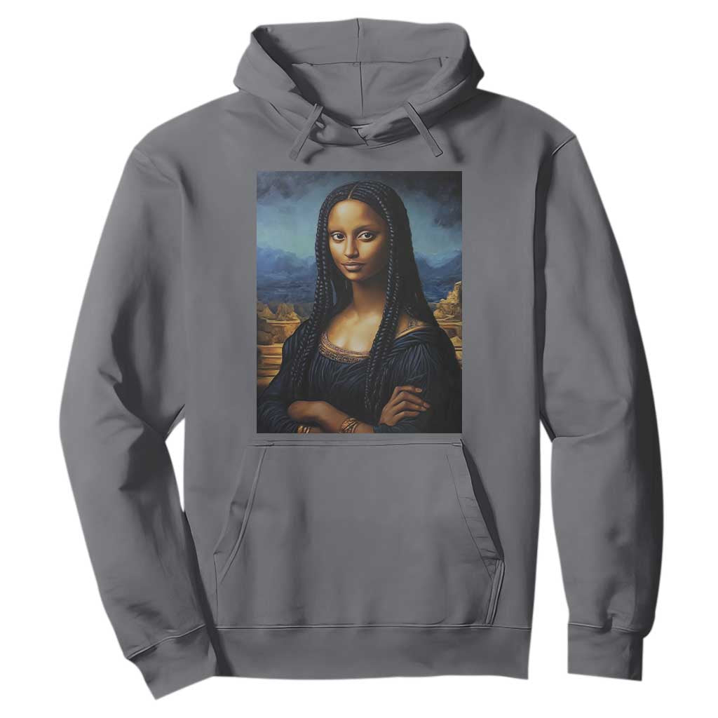 Black Women Pride Hoodie Melanin Mona Lisa Afro Queen Aesthetic Black History TS09 Charcoal Print Your Wear