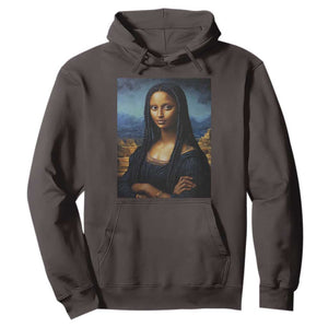 Black Women Pride Hoodie Melanin Mona Lisa Afro Queen Aesthetic Black History TS09 Dark Chocolate Print Your Wear