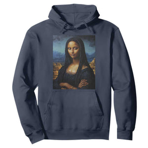 Black Women Pride Hoodie Melanin Mona Lisa Afro Queen Aesthetic Black History TS09 Navy Print Your Wear