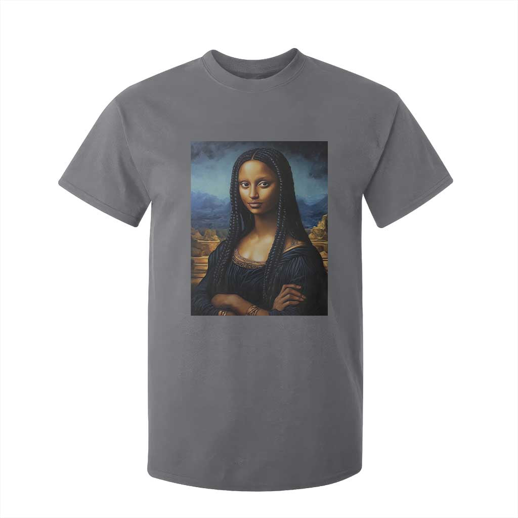 Black Women Pride T Shirt For Kid Melanin Mona Lisa Afro Queen Aesthetic Black History TS09 Charcoal Print Your Wear