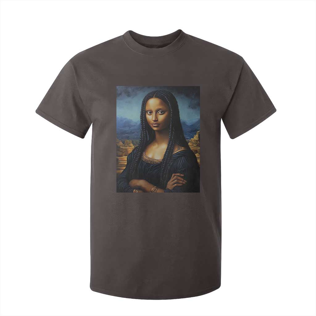 Black Women Pride T Shirt For Kid Melanin Mona Lisa Afro Queen Aesthetic Black History TS09 Dark Chocolate Print Your Wear