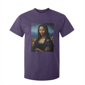 Black Women Pride T Shirt For Kid Melanin Mona Lisa Afro Queen Aesthetic Black History TS09 Purple Print Your Wear