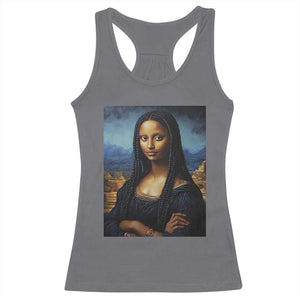 Black Women Pride Racerback Tank Top Melanin Mona Lisa Afro Queen Aesthetic Black History TS09 Charcoal Print Your Wear
