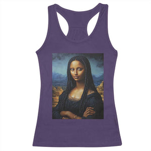Black Women Pride Racerback Tank Top Melanin Mona Lisa Afro Queen Aesthetic Black History TS09 Purple Print Your Wear