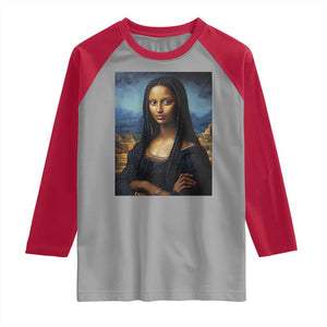 Black Women Pride Raglan Shirt Melanin Mona Lisa Afro Queen Aesthetic Black History TS09 Sport Gray Red Print Your Wear