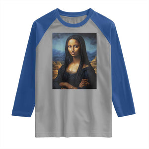 Black Women Pride Raglan Shirt Melanin Mona Lisa Afro Queen Aesthetic Black History TS09 Sport Gray Royal Print Your Wear