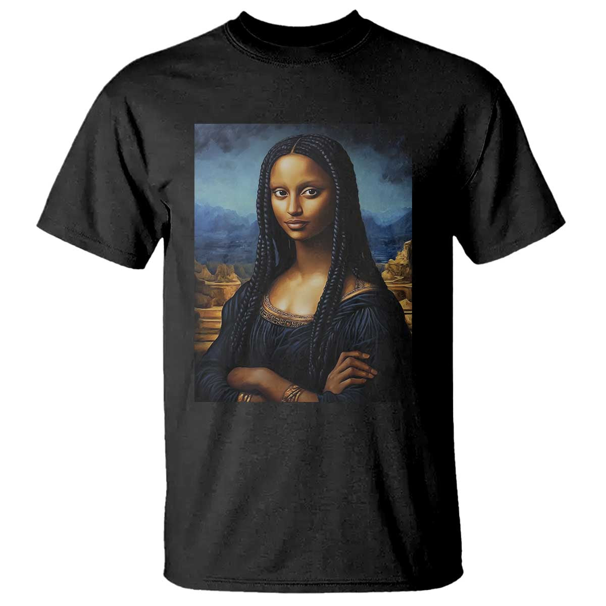 Black Women Pride T Shirt Melanin Mona Lisa Afro Queen Aesthetic Black History TS09 Black Print Your Wear