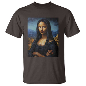 Black Women Pride T Shirt Melanin Mona Lisa Afro Queen Aesthetic Black History TS09 Dark Chocolate Print Your Wear