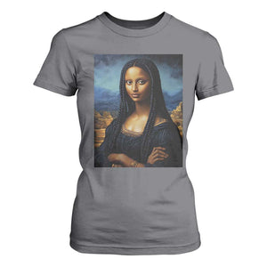 Black Women Pride T Shirt For Women Melanin Mona Lisa Afro Queen Aesthetic Black History TS09 Charcoal Print Your Wear