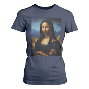 Black Women Pride T Shirt For Women Melanin Mona Lisa Afro Queen Aesthetic Black History TS09 Navy Print Your Wear