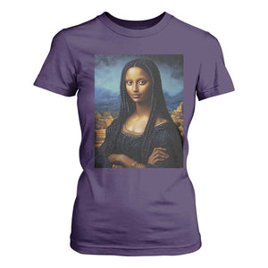 Black Women Pride T Shirt For Women Melanin Mona Lisa Afro Queen Aesthetic Black History TS09 Purple Print Your Wear