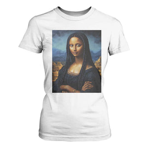 Black Women Pride T Shirt For Women Melanin Mona Lisa Afro Queen Aesthetic Black History TS09 White Print Your Wear