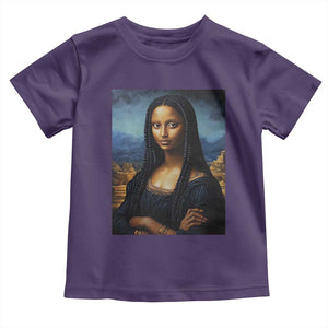 Black Women Pride Toddler T Shirt Melanin Mona Lisa Afro Queen Aesthetic Black History TS09 Purple Print Your Wear