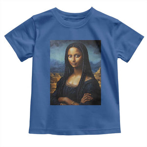 Black Women Pride Toddler T Shirt Melanin Mona Lisa Afro Queen Aesthetic Black History TS09 Royal Blue Print Your Wear