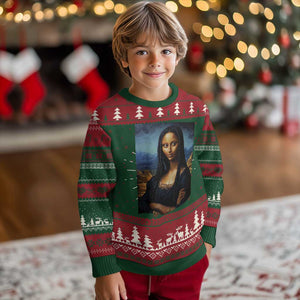 Black Women Pride Ugly Christmas Sweater Melanin Mona Lisa Afro Queen Aesthetic Black History TS09 Christmas Print Your Wear