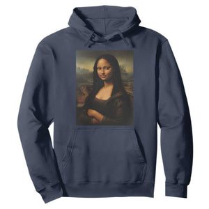 Black Mona Lisa Hoodie Melanin Pretty Aesthetic Black History TS09 Navy Print Your Wear