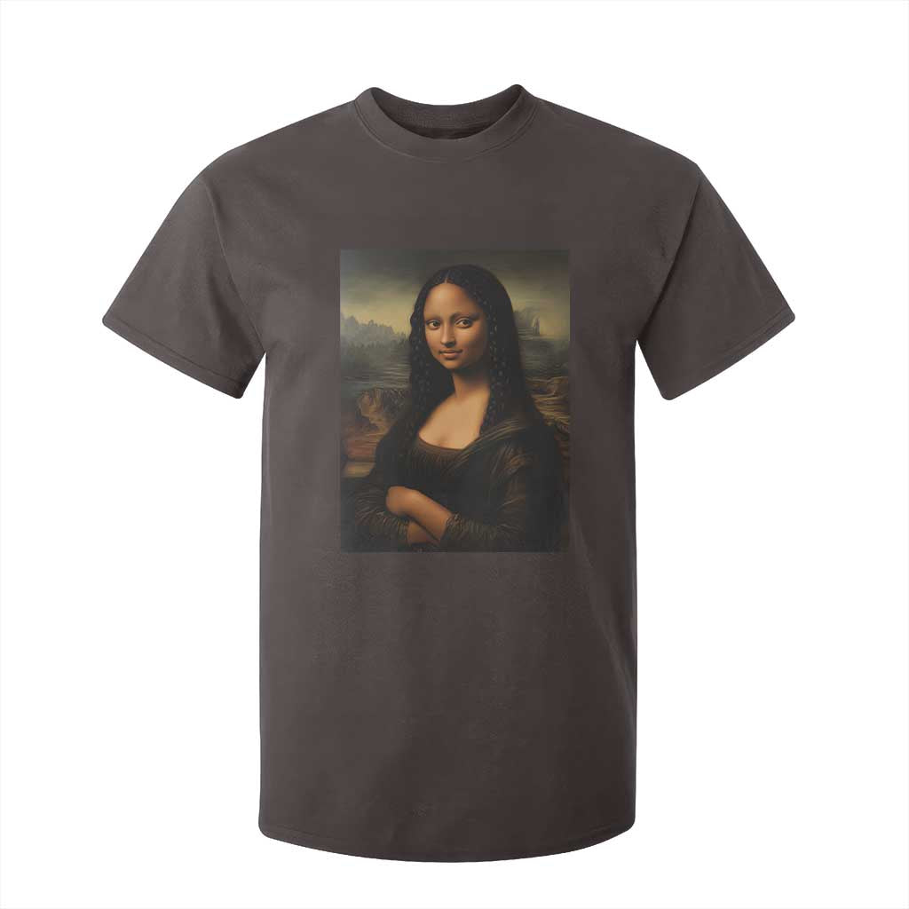 Black Mona Lisa T Shirt For Kid Melanin Pretty Aesthetic Black History TS09 Dark Chocolate Print Your Wear
