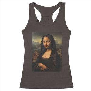 Black Mona Lisa Racerback Tank Top Melanin Pretty Aesthetic Black History TS09 Dark Chocolate Print Your Wear