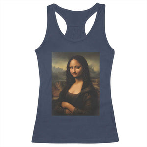 Black Mona Lisa Racerback Tank Top Melanin Pretty Aesthetic Black History TS09 Navy Print Your Wear