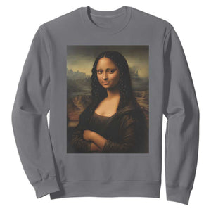 Black Mona Lisa Sweatshirt Melanin Pretty Aesthetic Black History TS09 Charcoal Print Your Wear