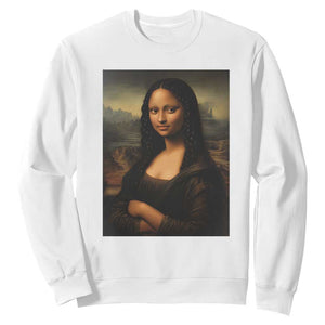 Black Mona Lisa Sweatshirt Melanin Pretty Aesthetic Black History TS09 White Print Your Wear