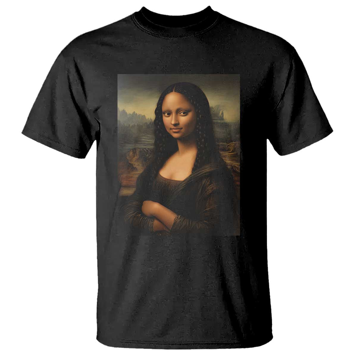 Black Mona Lisa T Shirt Melanin Pretty Aesthetic Black History TS09 Black Print Your Wear