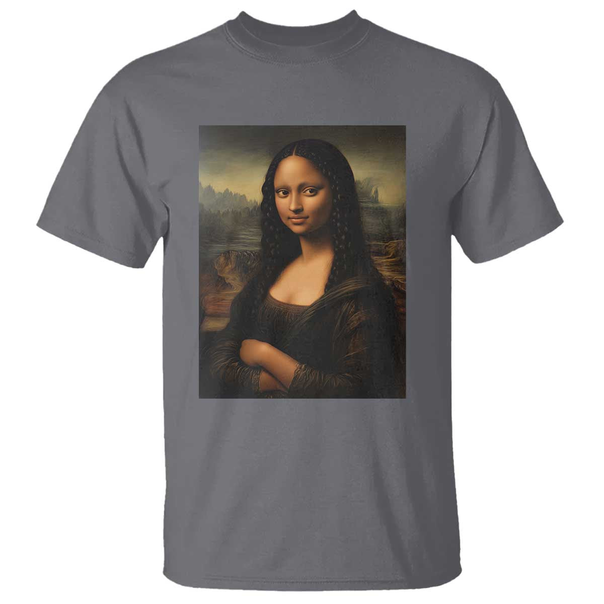 Black Mona Lisa T Shirt Melanin Pretty Aesthetic Black History TS09 Charcoal Print Your Wear