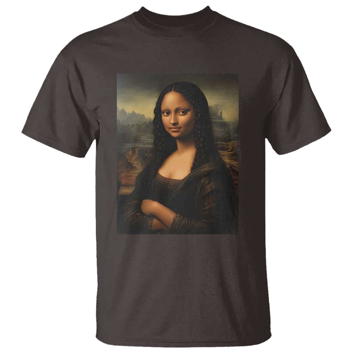 Black Mona Lisa T Shirt Melanin Pretty Aesthetic Black History TS09 Dark Chocolate Print Your Wear