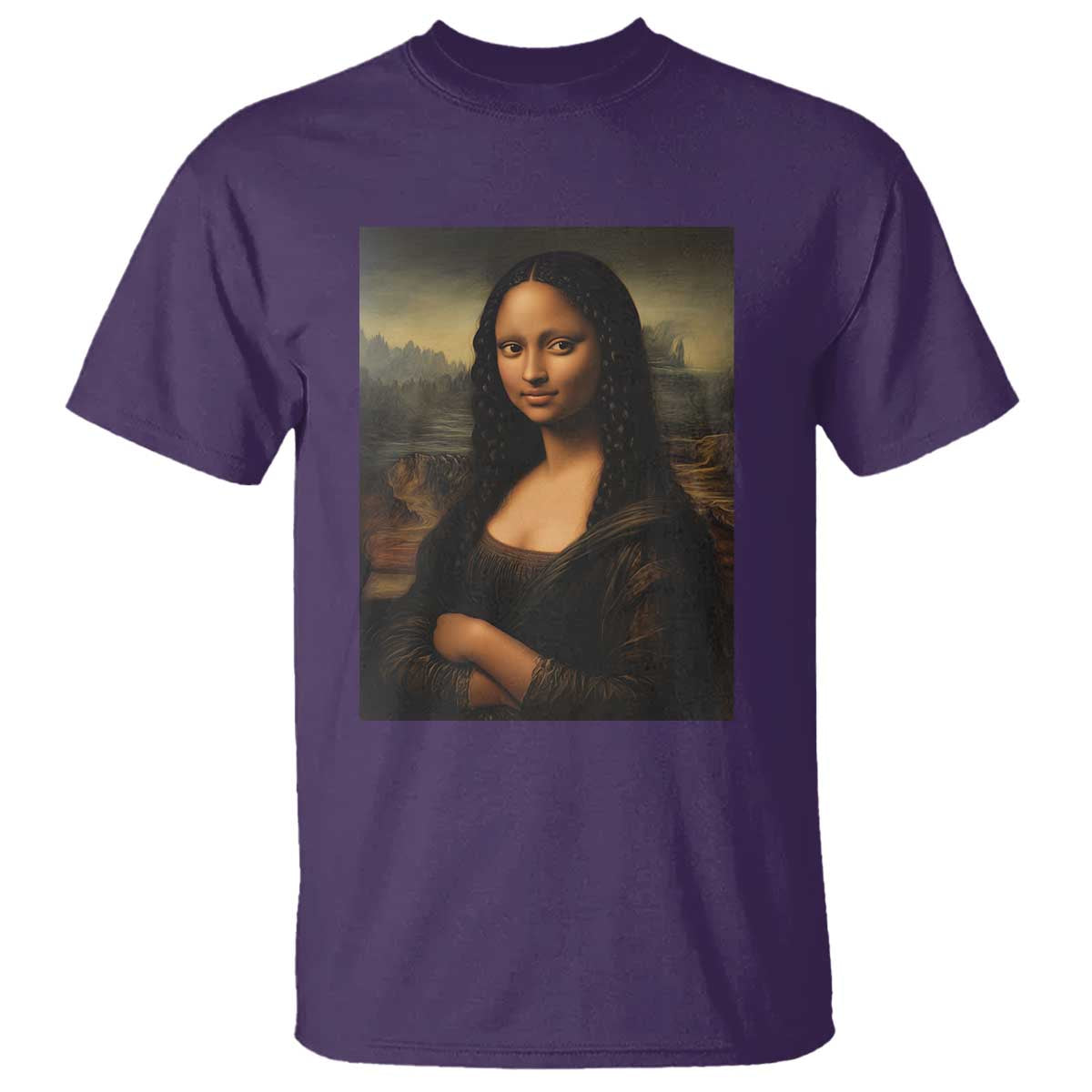 Black Mona Lisa T Shirt Melanin Pretty Aesthetic Black History TS09 Purple Print Your Wear