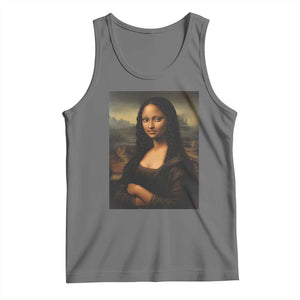 Black Mona Lisa Tank Top Melanin Pretty Aesthetic Black History TS09 Black Heather Print Your Wear