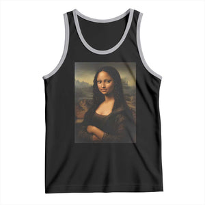 Black Mona Lisa Tank Top Melanin Pretty Aesthetic Black History TS09 Black Athletic Heather Print Your Wear
