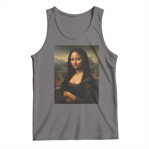 Black Mona Lisa Tank Top Melanin Pretty Aesthetic Black History TS09 Deep Heather Print Your Wear