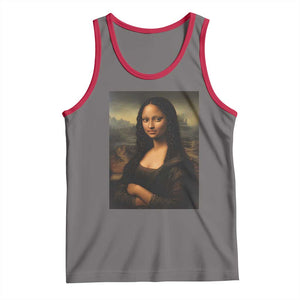 Black Mona Lisa Tank Top Melanin Pretty Aesthetic Black History TS09 Deep Heather Red Print Your Wear