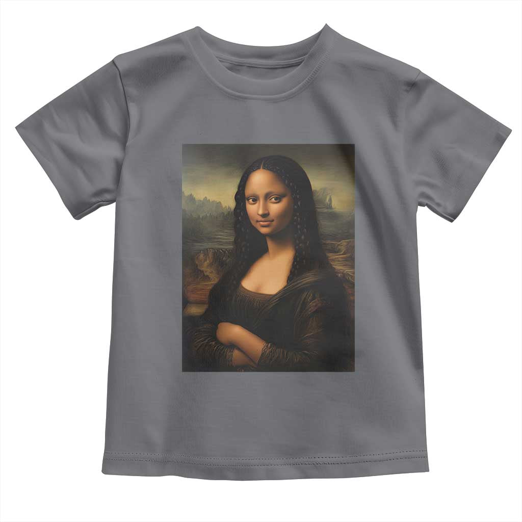 Black Mona Lisa Toddler T Shirt Melanin Pretty Aesthetic Black History TS09 Charcoal Print Your Wear