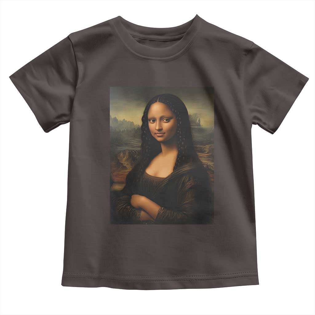 Black Mona Lisa Toddler T Shirt Melanin Pretty Aesthetic Black History TS09 Dark Chocolate Print Your Wear
