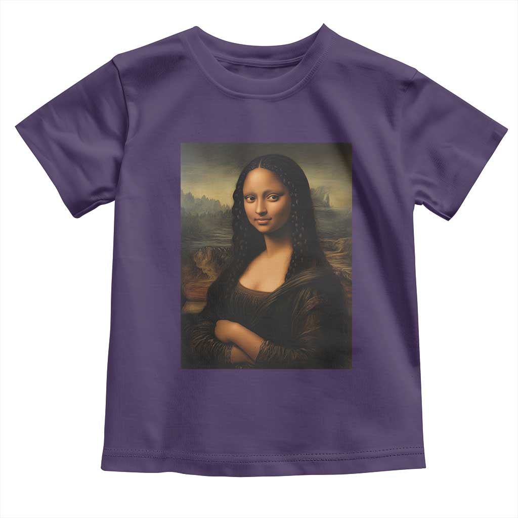Black Mona Lisa Toddler T Shirt Melanin Pretty Aesthetic Black History TS09 Purple Print Your Wear