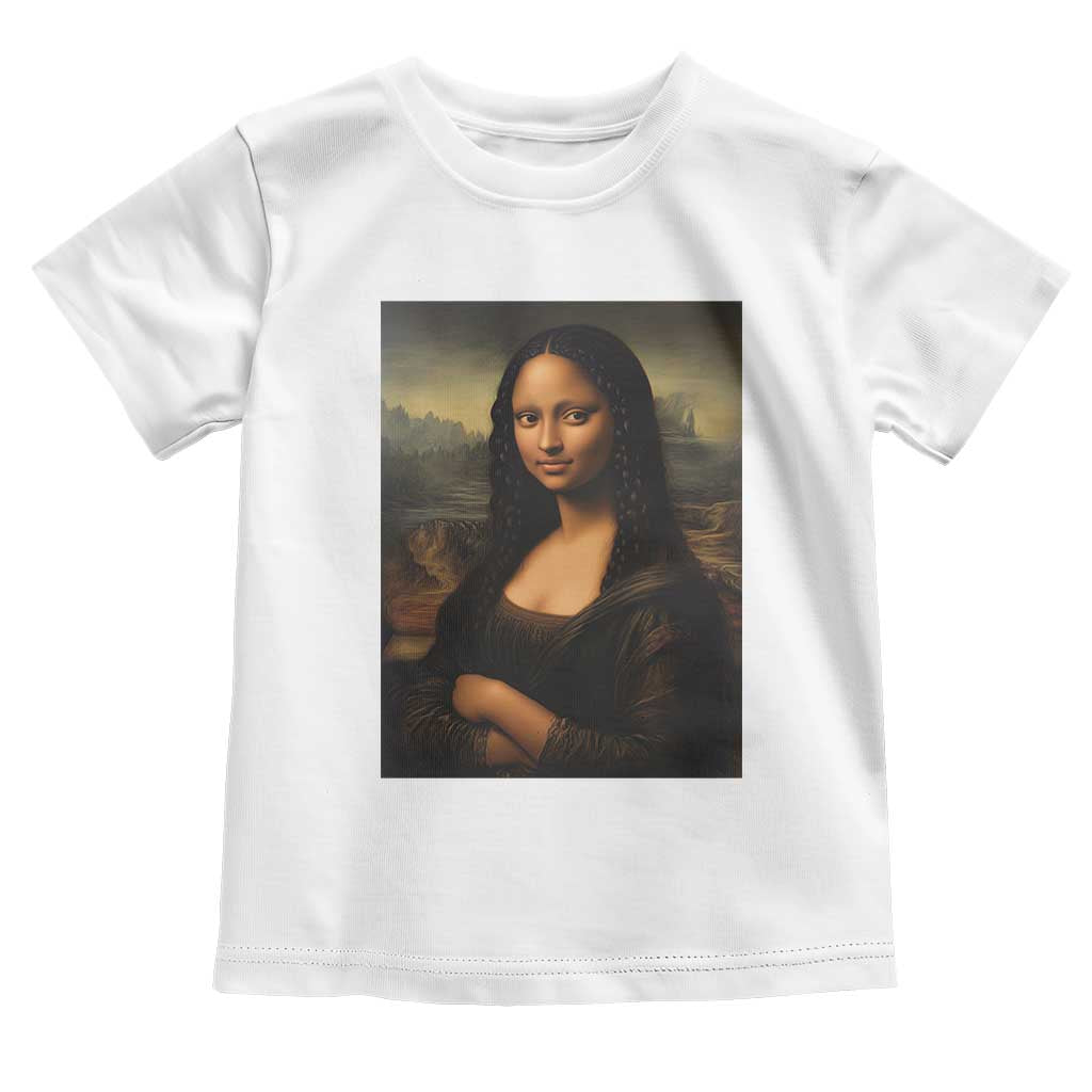 Black Mona Lisa Toddler T Shirt Melanin Pretty Aesthetic Black History TS09 White Print Your Wear