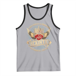 Celtic Claddagh Tank Top Love Loyalty Friendship Slainte TS09 Athletic Heather Black Print Your Wear