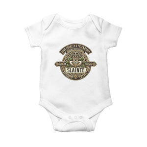 Celtic Claddagh Baby Onesie Slainte Love Loyalty Friendship Vintage TS09 White Print Your Wear