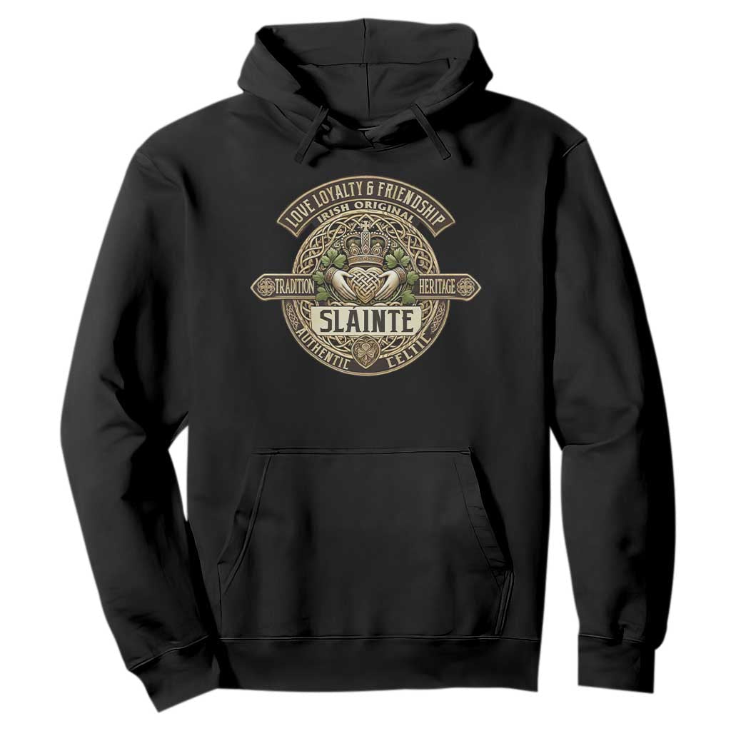 Celtic Claddagh Hoodie Slainte Love Loyalty Friendship Vintage TS09 Black Print Your Wear