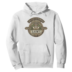 Celtic Claddagh Hoodie Slainte Love Loyalty Friendship Vintage TS09 White Print Your Wear