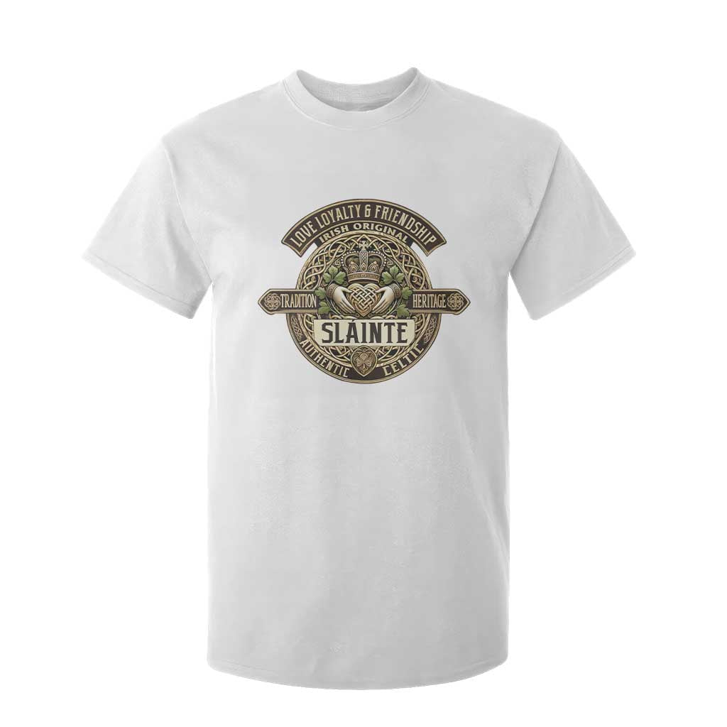 Celtic Claddagh T Shirt For Kid Slainte Love Loyalty Friendship Vintage TS09 White Print Your Wear