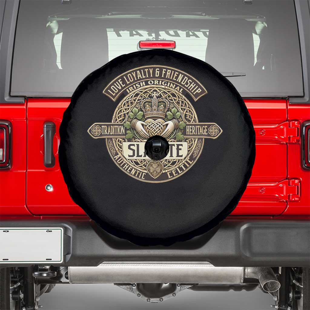 Celtic Claddagh Spare Tire Cover Slainte Love Loyalty Friendship Vintage TS09 Black Print Your Wear