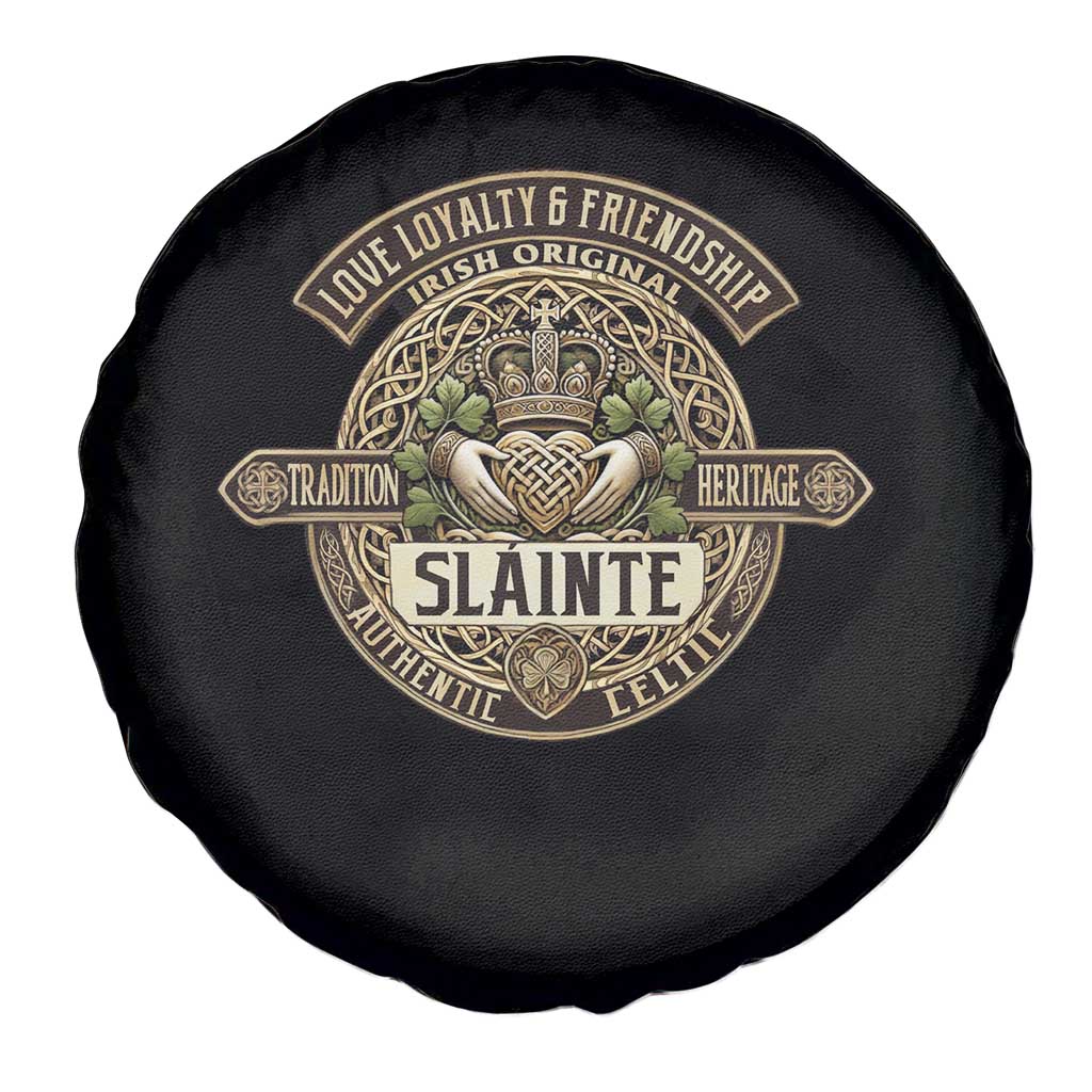 Celtic Claddagh Spare Tire Cover Slainte Love Loyalty Friendship Vintage TS09 Print Your Wear
