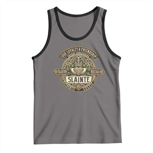 Celtic Claddagh Tank Top Slainte Love Loyalty Friendship Vintage TS09 Deep Heather Black Print Your Wear