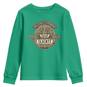Celtic Claddagh Youth Sweatshirt Slainte Love Loyalty Friendship Vintage TS09 Irish Green Print Your Wear