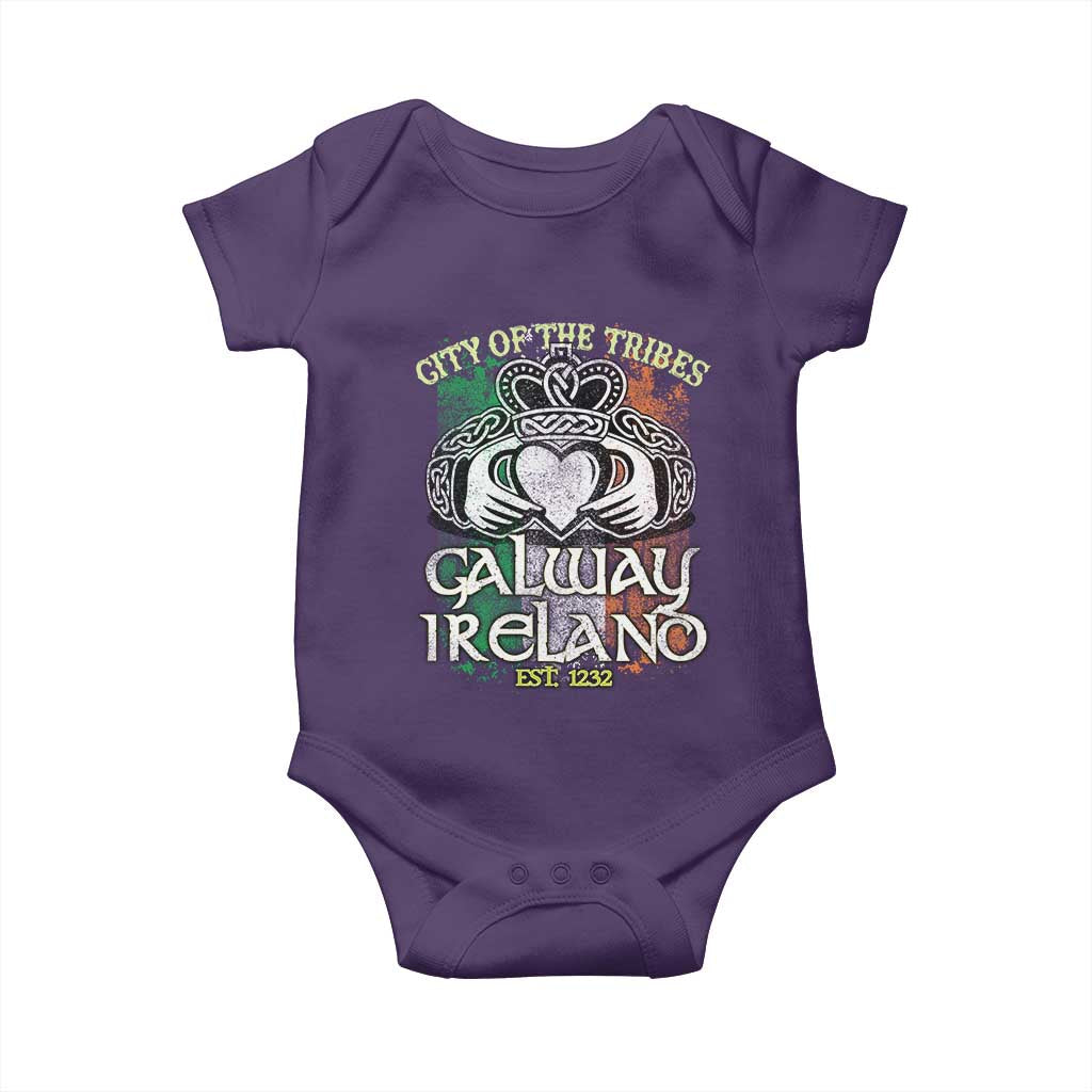 Galway Ireland Baby Onesie City Of The Tribes Est 1232 TS09 Purple Print Your Wear